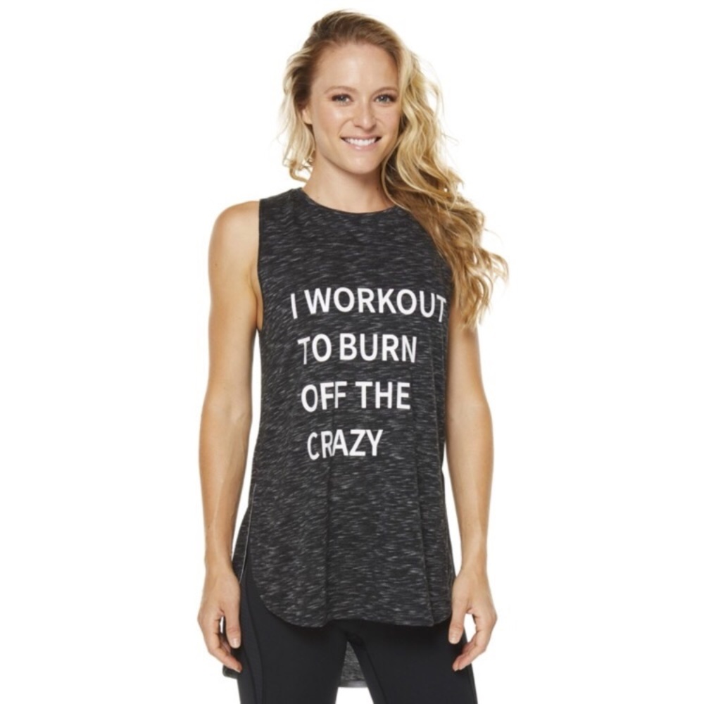 NWT "I Workout to Burn Off The Crazy" Tank
